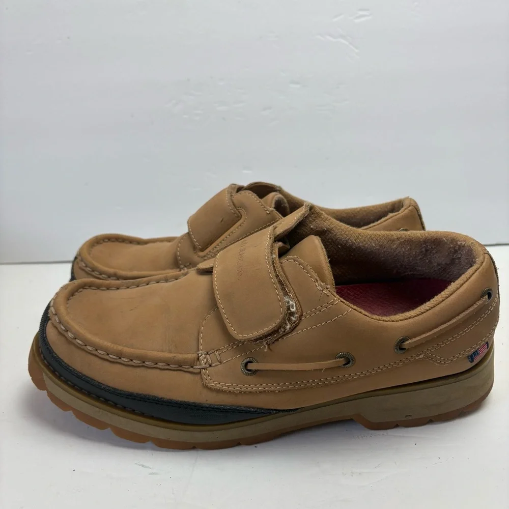 Polo Ralph Lauren Tan Loafers with Moccasin Stitching Men’s size 10.5 D Leather - Picture 1 of 13